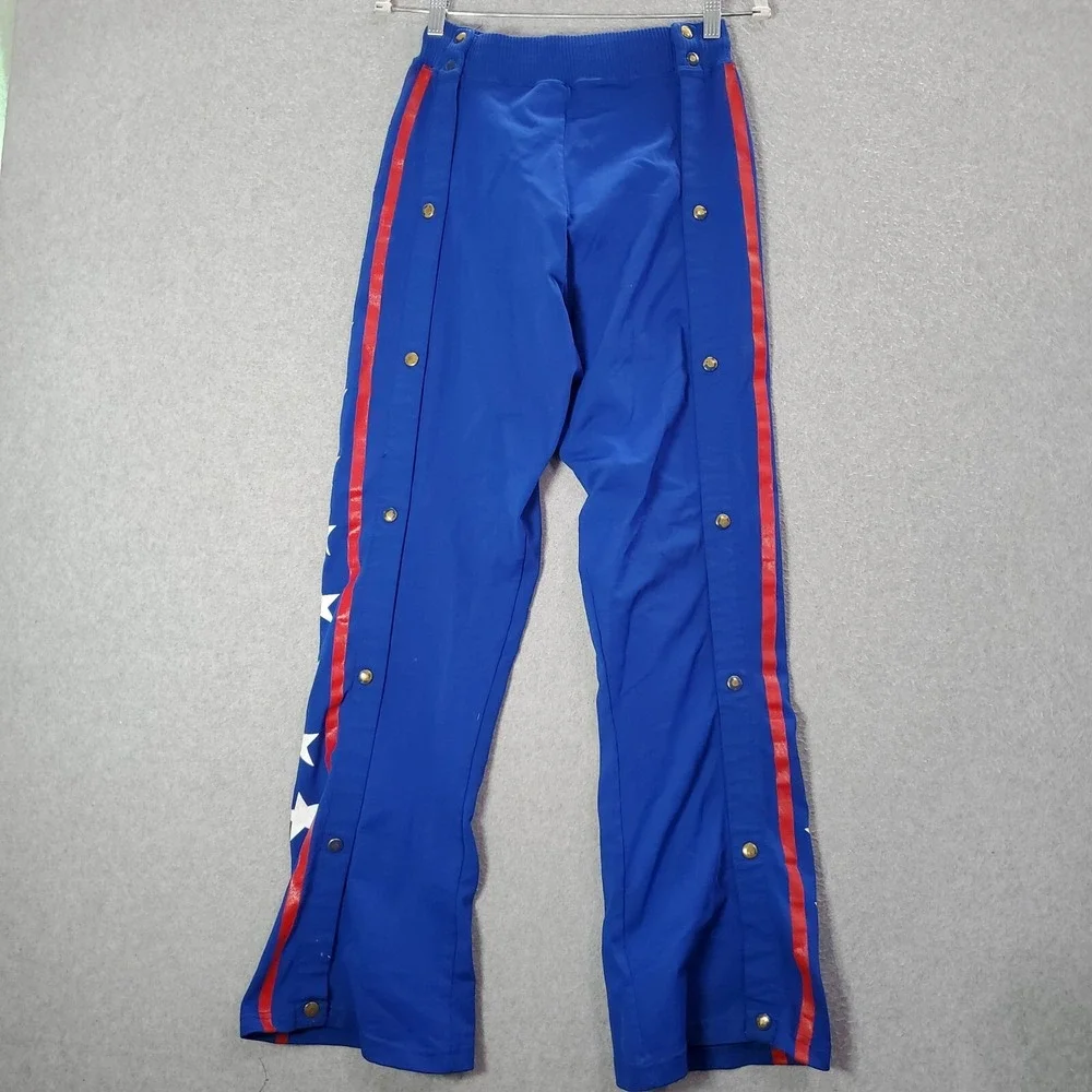 VINTAGE Buddys All Stars Men Activewear Pants 30 Blue Sand Knit 80s USA READ